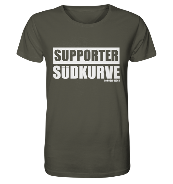 N.O.S.W. BLOCK Fanblock Shirt "SUPPORTER SÜDKURVE" Männer Organic T-Shirt khaki