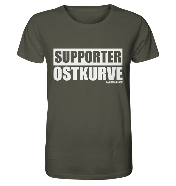 N.O.S.W. BLOCK Fanblock Shirt "SUPPORTER OSTKURVE" Männer Organic T-Shirt khaki