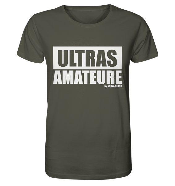N.O.S.W. BLOCK Ultras Shirt "ULTRAS AMATEURE" Männer Organic T-Shirt khaki