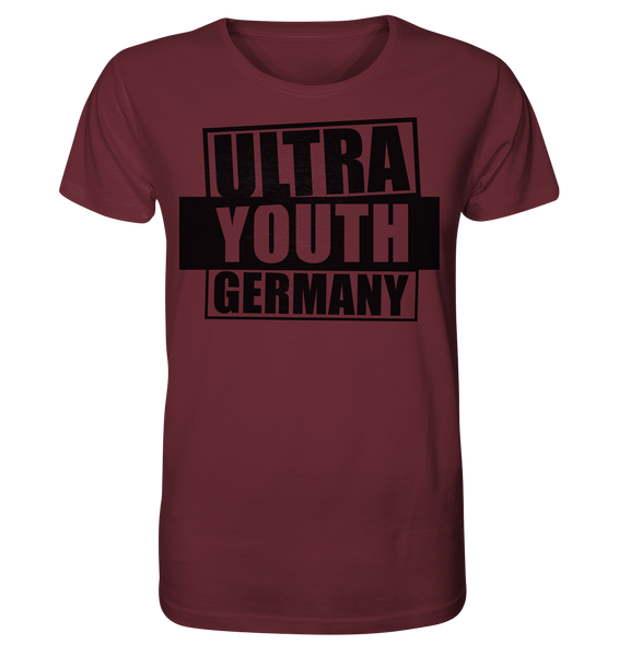 N.O.S.W. BLOCK Ultras Shirt "ULTRA YOUTH GERMANY" Männer Organic T-Shirt weinrot