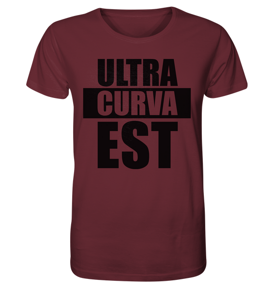 N.O.S.W. BLOCK Ultras Shirt "ULTRA CURVA EST" Männer Organic T-Shirt weinrot