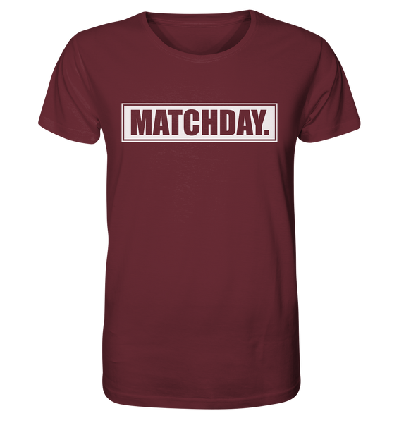 N.O.S.W. BLOCK Fanblock Shirt "MATCHDAY." Männer Organic T-Shirt weinrot