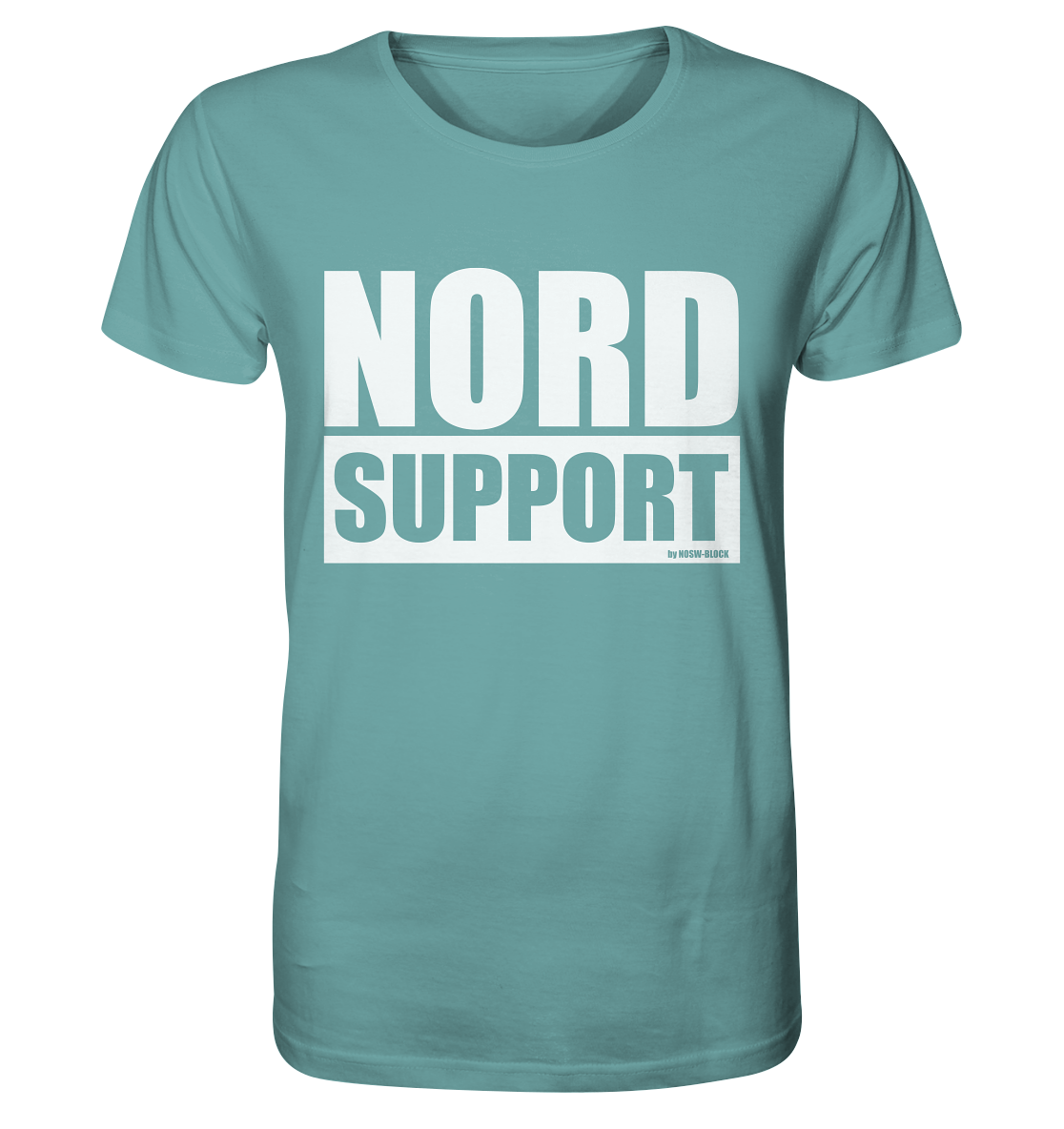 N.O.S.W. BLOCK Fanblock Shirt "NORD SUPPORT" Männer Organic Rundhals T-Shirt citadel blue