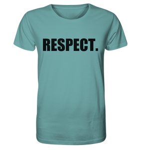 N.O.S.W. BLOCK Fanblock Shirt "RESPECT." Männer Organic Rundhals T-Shirt citadel blue