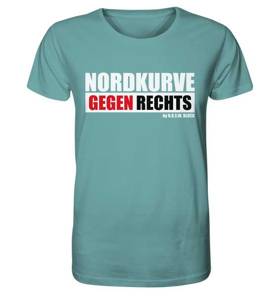 N.O.S.W. BLOCK Gegen Rechts Shirt "NORDKURVE GEGEN RECHTS" Männer Organic T-Shirt citadel blue