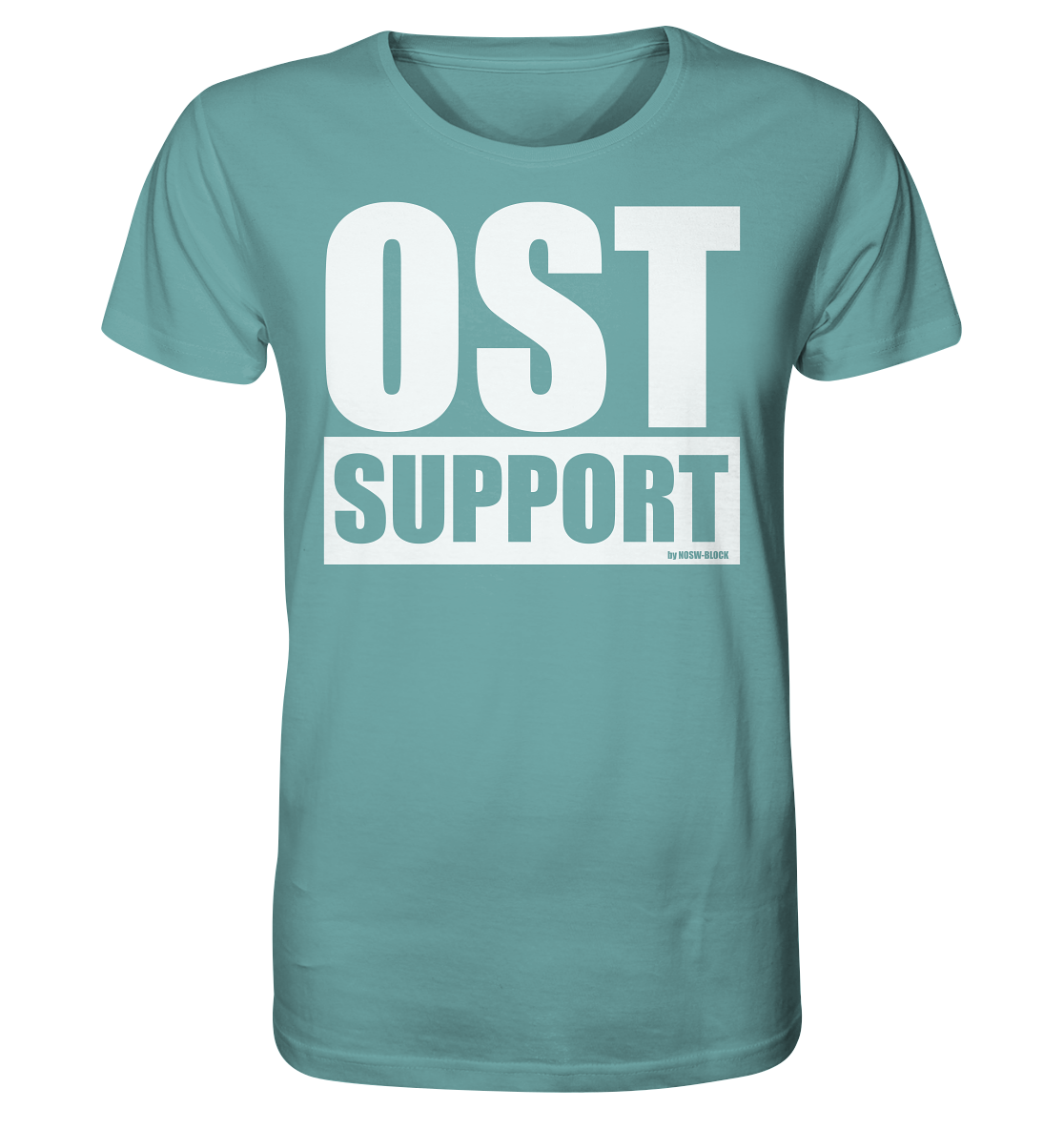 N.O.S.W. BLOCK Fanblock Shirt "OST SUPPORT" Männer Organic Rundhals T-Shirt citadel blue
