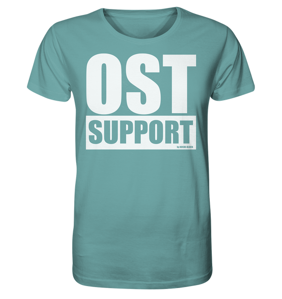 N.O.S.W. BLOCK Fanblock Shirt "OST SUPPORT" Männer Organic Rundhals T-Shirt citadel blue