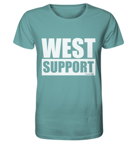 N.O.S.W. BLOCK Fanblock Shirt "WEST SUPPORT" Organic Männer T-Shirt ditadel blue