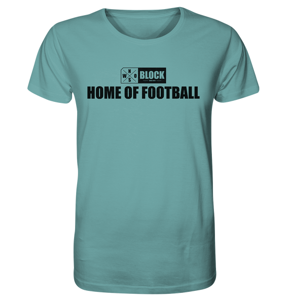 N.O.S.W. BLOCK Shirt "HOME OF FOOTBALL" Männer Organic Rundhals T-Shirt citadel blue