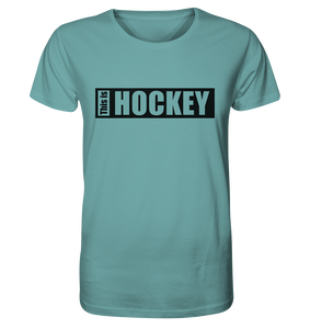 N.O.S.W. BLOCK Teamsport Shirt "THIS IS HOCKEY" Männer Organic Rundhals T-Shirt citadel blue