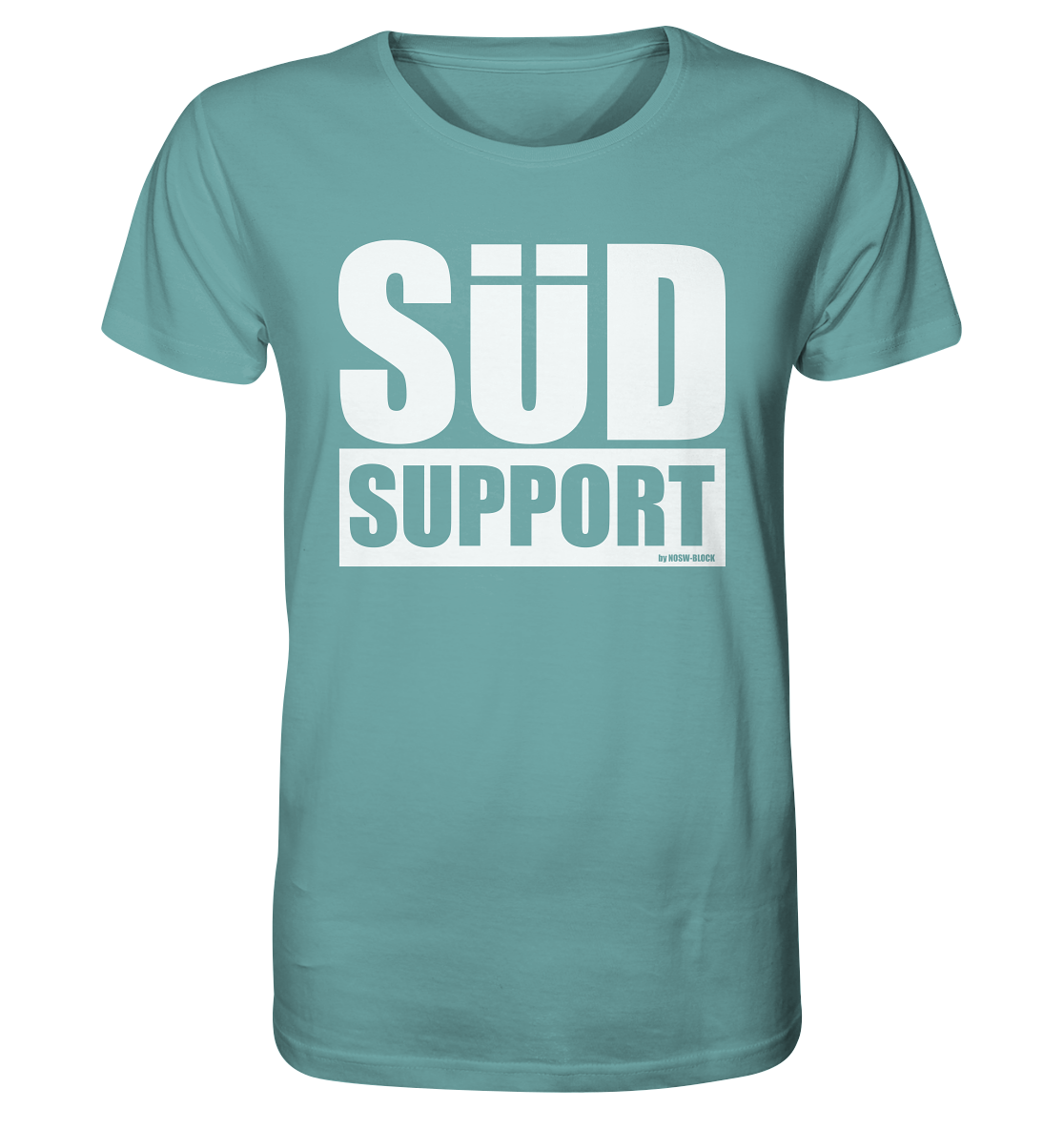 N.O.S.W. BLOCK Fanblock Shirt "SÜD SUPPORT" Männer Organic Rundhals T-Shirt citadel blue
