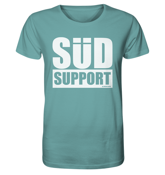 N.O.S.W. BLOCK Fanblock Shirt "SÜD SUPPORT" Männer Organic Rundhals T-Shirt citadel blue