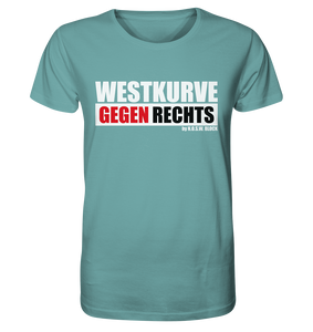 N.O.S.W. BLOCK Gegen Rechts Shirt "WESTKURVE GEGEN RECHTS" Männer Organic T-Shirt citadel blue