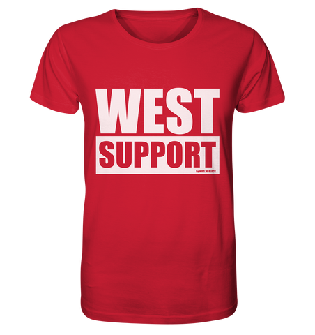 N.O.S.W. BLOCK Fanblock Shirt "WEST SUPPORT" Organic Männer T-Shirt rot
