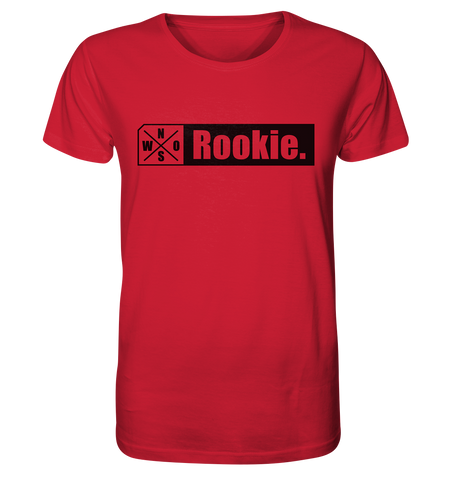 N.O.S.W. BLOCK Teamsport Shirt "Rookie." Männer Organic T-Shirt  rot