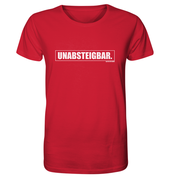 N.O.S.W. BLOCK Fanblock Shirt "UNABSTEIGBAR." Männer Organic T-Shirt rot
