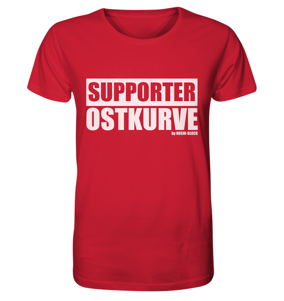 N.O.S.W. BLOCK Fanblock Shirt "SUPPORTER OSTKURVE" Männer Organic T-Shirt rot