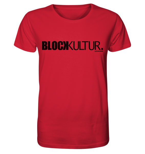 N.O.S.W. BLOCK Fanblock Shirt "BLOCK KULTUR." Männer Organic T-Shirt rot