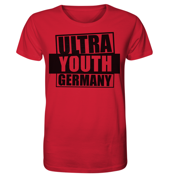 N.O.S.W. BLOCK Ultras Shirt "ULTRA YOUTH GERMANY" Männer Organic T-Shirt rot