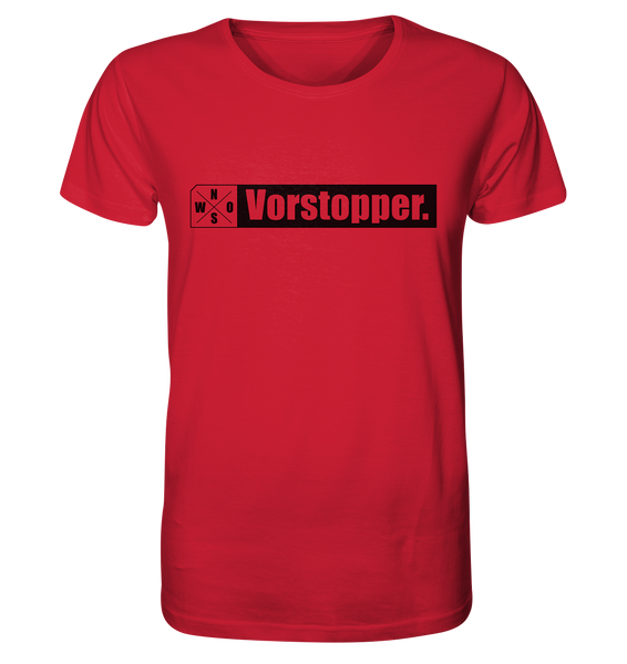 N.O.S.W. BLOCK Teamsport Shirt "Vorstopper." Männer Organic T-Shirt rot