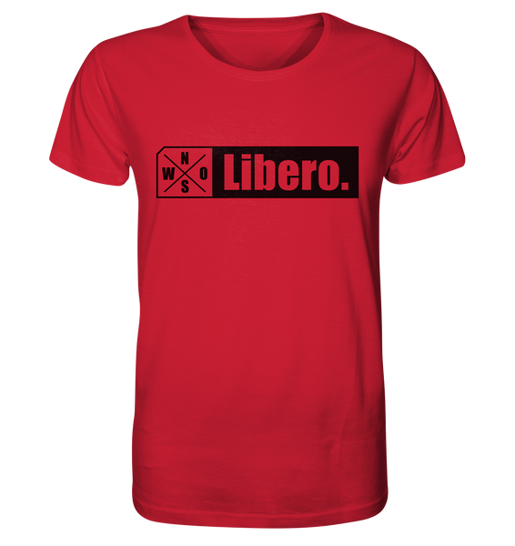 N.O.S.W. BLOCK Teamsport Shirt "Libero." Männer Organic T-Shirt rot
