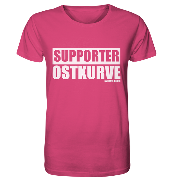 N.O.S.W. BLOCK Fanblock Shirt "SUPPORTER OSTKURVE" Männer Organic T-Shirt magenta