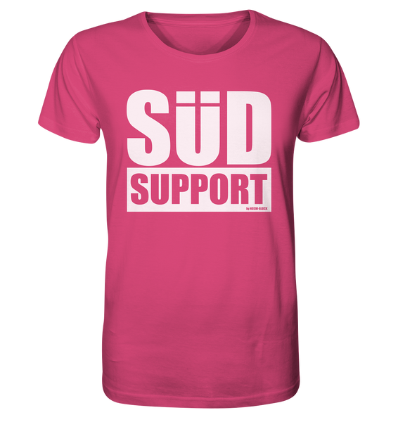 N.O.S.W. BLOCK Fanblock Shirt "SÜD SUPPORT" Männer Organic Rundhals T-Shirt pink