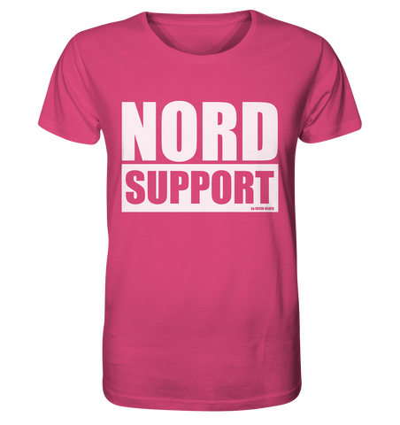 N.O.S.W. BLOCK Fanblock Shirt "NORD SUPPORT" Männer Organic Rundhals T-Shirt pink