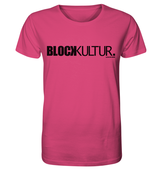 N.O.S.W. BLOCK Fanblock Shirt "BLOCK KULTUR." Männer Organic T-Shirt pink