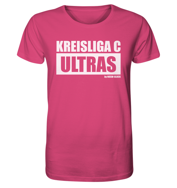 N.O.S.W. BLOCK Ultras Shirt "KREISLIGA C ULTRAS" Männer Organic Rundhals T-Shirt pink