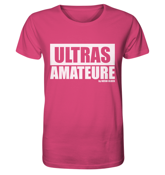 N.O.S.W. BLOCK Ultras Shirt "ULTRAS AMATEURE" Männer Organic T-Shirt pink