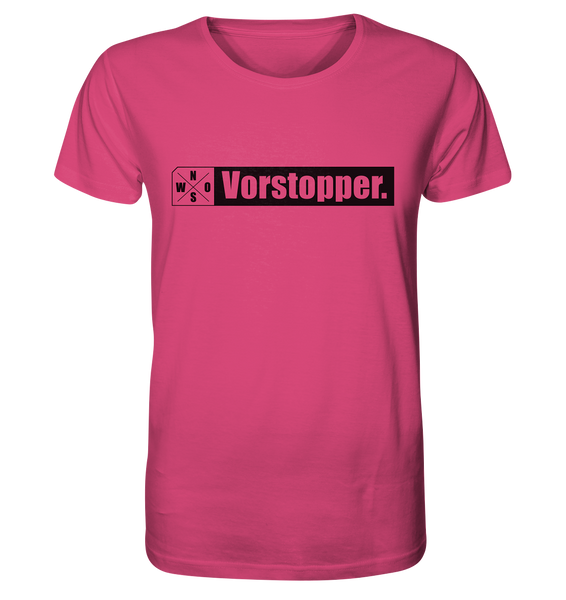 N.O.S.W. BLOCK Teamsport Shirt "Vorstopper." Männer Organic T-Shirt pink