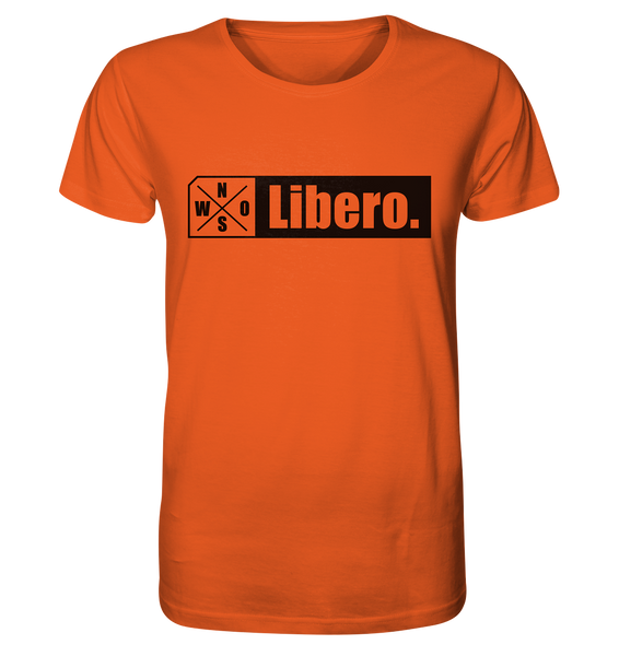 N.O.S.W. BLOCK Teamsport Shirt "Libero." Männer Organic T-Shirt orange
