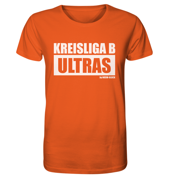 N.O.S.W. BLOCK Ultras Shirt "KREISLIGA B ULTRAS" Männer Organic T-Shirt orange