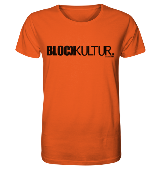 N.O.S.W. BLOCK Fanblock Shirt "BLOCK KULTUR." Männer Organic T-Shirt orange