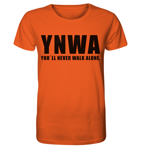 N.O.S.W. BLOCK Fanblock Shirt "YNWA" Männer Organic T-Shirt orange