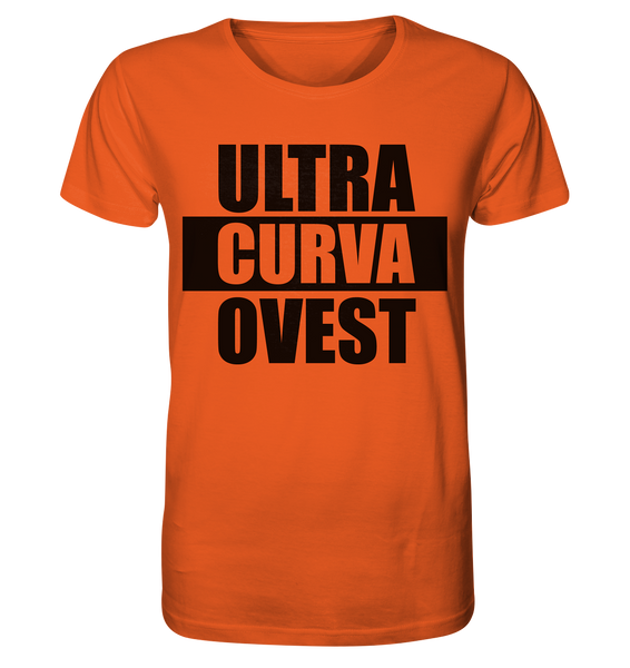 N.O.S.W. BLOCK Ultras Shirt "ULTRA CURVA OVEST" Männer Organic T-Shirt orange