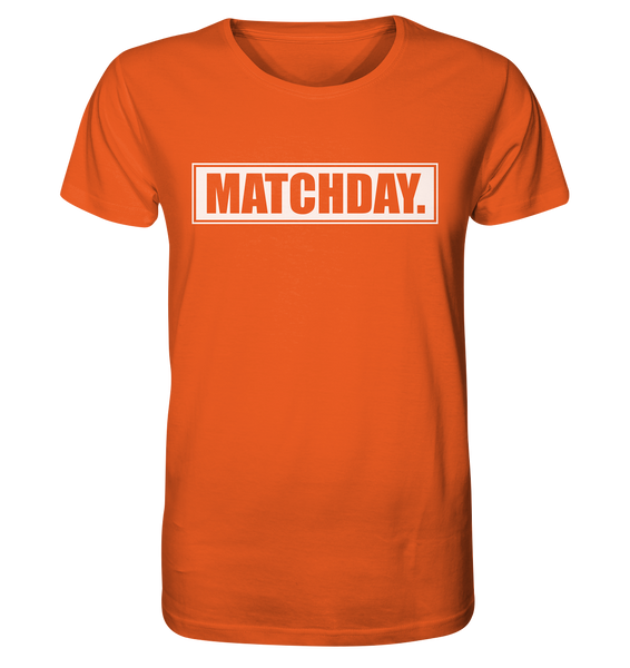 N.O.S.W. BLOCK Fanblock Shirt "MATCHDAY." Männer Organic T-Shirt orange