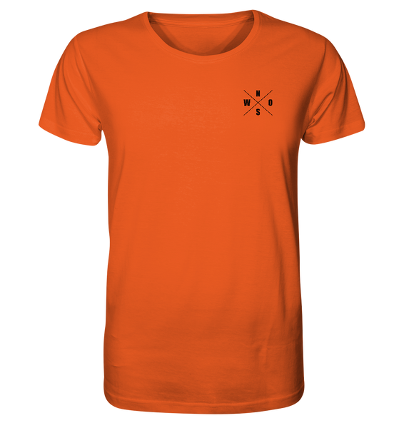 N.O.S.W. BLOCK Teamsport Shirt "GO BIG OR GO HOME" Männer Organic T-Shirt orange