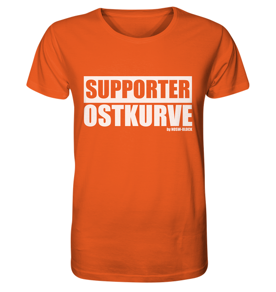 N.O.S.W. BLOCK Fanblock Shirt "SUPPORTER OSTKURVE" Männer Organic T-Shirt orange