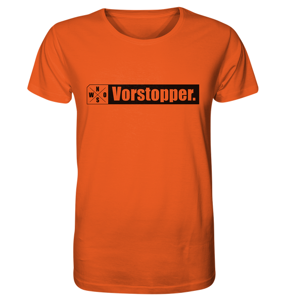 N.O.S.W. BLOCK Teamsport Shirt "Vorstopper." Männer Organic T-Shirt orange