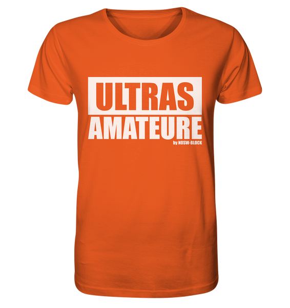 N.O.S.W. BLOCK Ultras Shirt "ULTRAS AMATEURE" Männer Organic T-Shirt orange