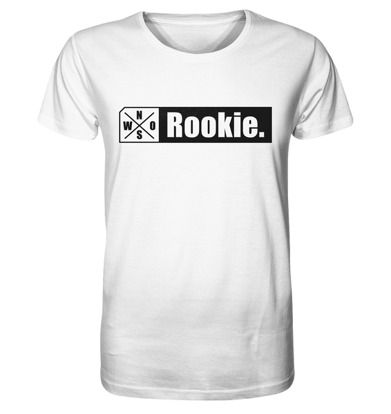 N.O.S.W. BLOCK Teamsport Shirt "Rookie." Männer Organic T-Shirt  weiss