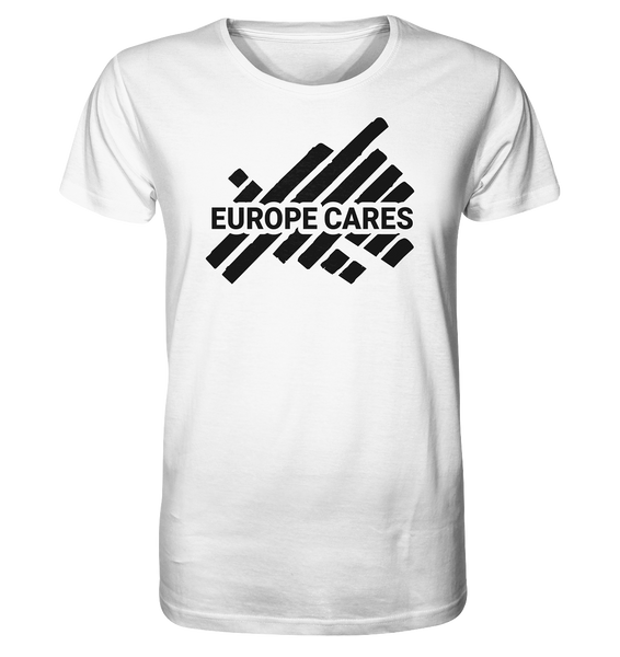 Europe Cares Shirt UNISEX Organic Rundhals T-Shirt weiss