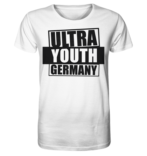 N.O.S.W. BLOCK Ultras Shirt "ULTRA YOUTH GERMANY" Männer Organic T-Shirt weiss