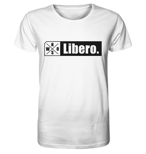 N.O.S.W. BLOCK Teamsport Shirt "Libero." Männer Organic T-Shirt weiss