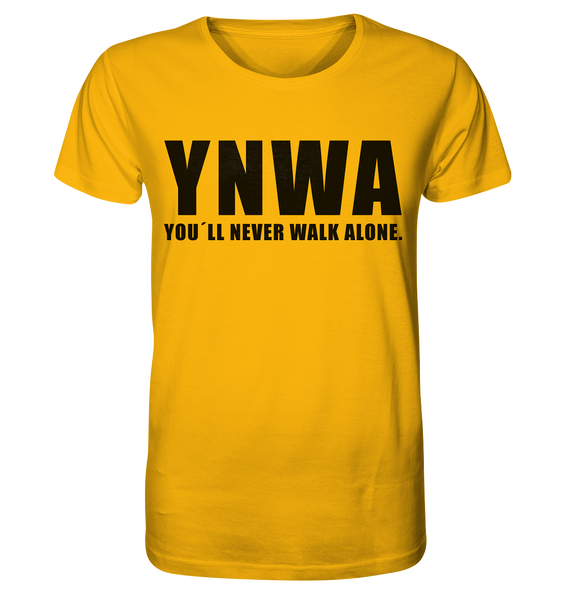 N.O.S.W. BLOCK Fanblock Shirt "YNWA" Männer Organic T-Shirt gelb
