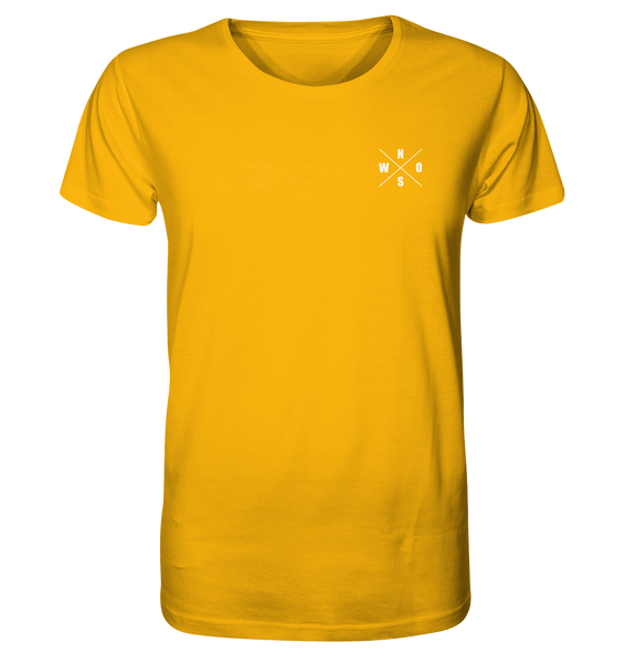 N.O.S.W. BLOCK Gegen Rechts Shirt "RUGBYFANS GEGEN RECHTS" beidseitig bedrucktes Männer Organic T-Shirt gelb