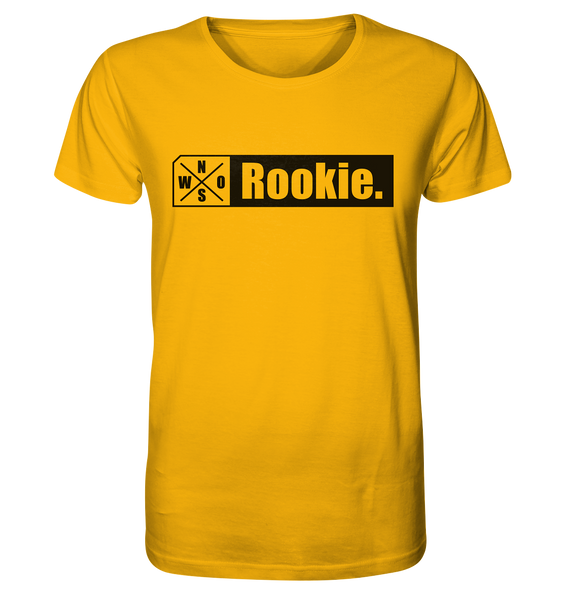 N.O.S.W. BLOCK Teamsport Shirt "Rookie." Männer Organic T-Shirt  gelb