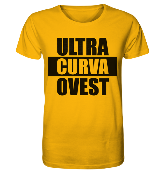 N.O.S.W. BLOCK Ultras Shirt "ULTRA CURVA OVEST" Männer Organic T-Shirt gelb